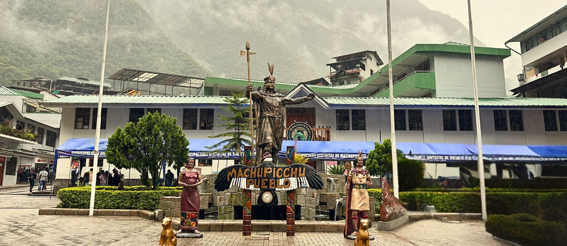 Aguas Calientes and the town of Machu Picchu in Peru