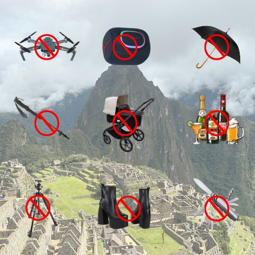 cosas que no se debe llevar a MachuaPicchu