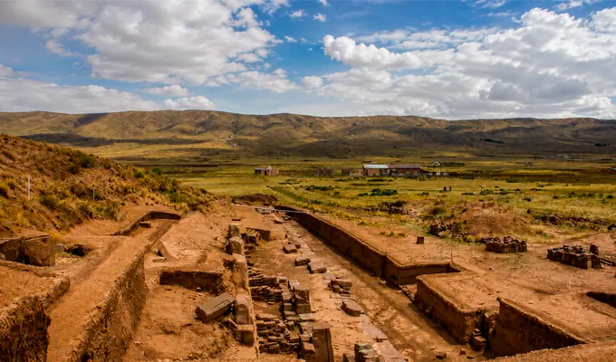 Vista parcial de Tiahuanaco