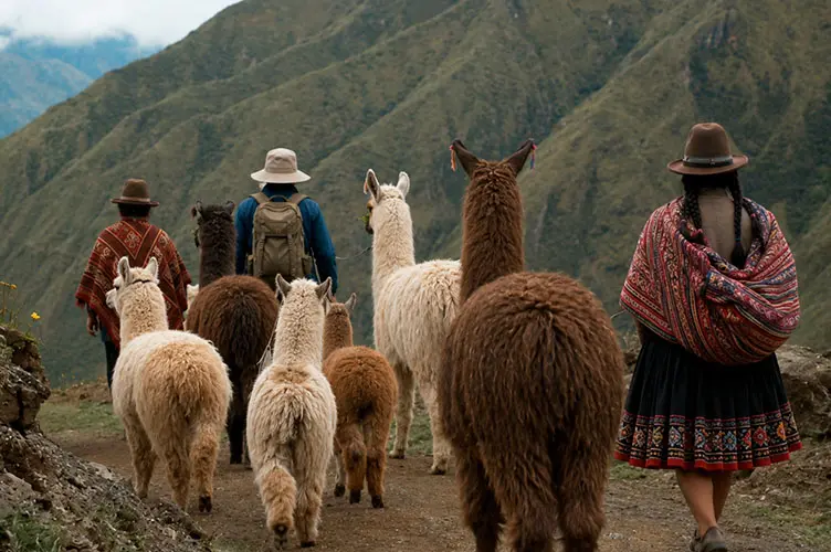 hike with llamas