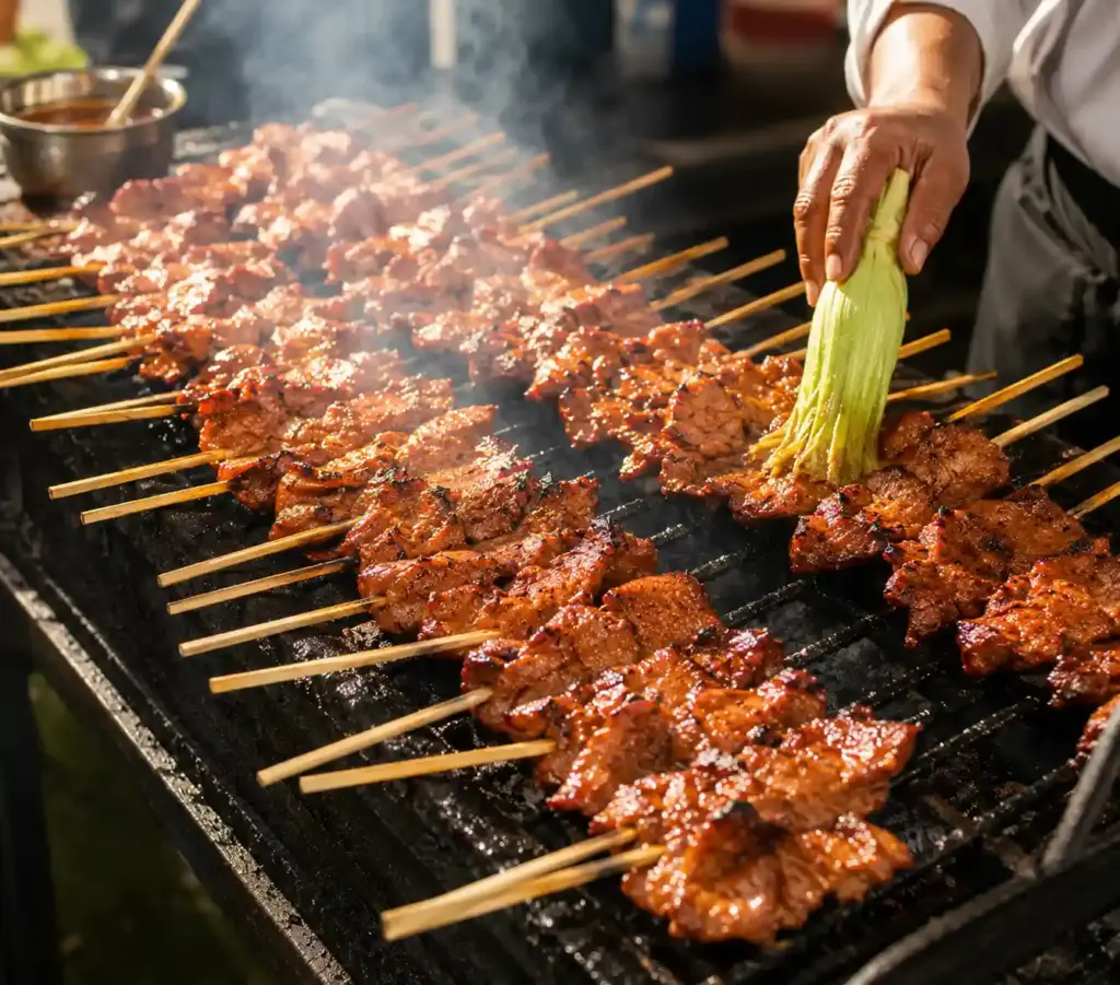 Senhor dos Milagres: história, tradição e devoção do Cristo Moreno no Peru 7 preparacion de anticuchos